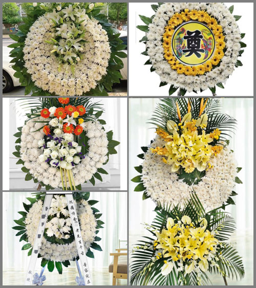山东青岛莱西市姜山镇黄家庄村花圈速递
